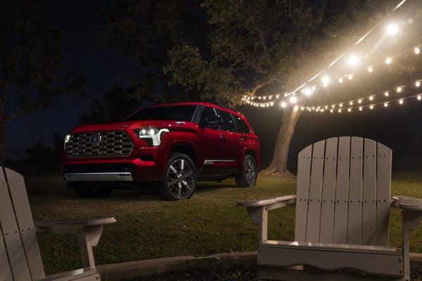 2023 toyota sequoia capstone at night. photo by toyota use