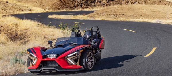 Polaris Slingshot Signature Limited Edition driving through a turn